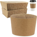 FMP Brands Kraft Coffee Cup Sleeves 100 count front view disposable beverage insulators.
