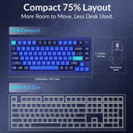 Keychron Q1 RGB Wired Custom Mechanical Keyboard, 75% Layout RGB Backlight with Hot-swappable Gateron G Pro Brown Switch Double Gasket Compatible with Mac Windows Linux (Blue) -Version 2 - Image 7