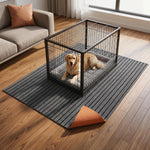 Demonstration of the high absorbency feature on the pet floor mat