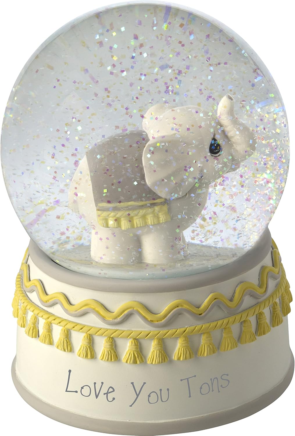 Precious Moments elephant picture frame back view featuring tabletop easel and wall mount