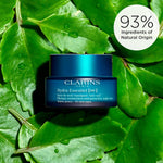Clarins Hydra-Essentiel Night Cream ingredient highlights graphic
