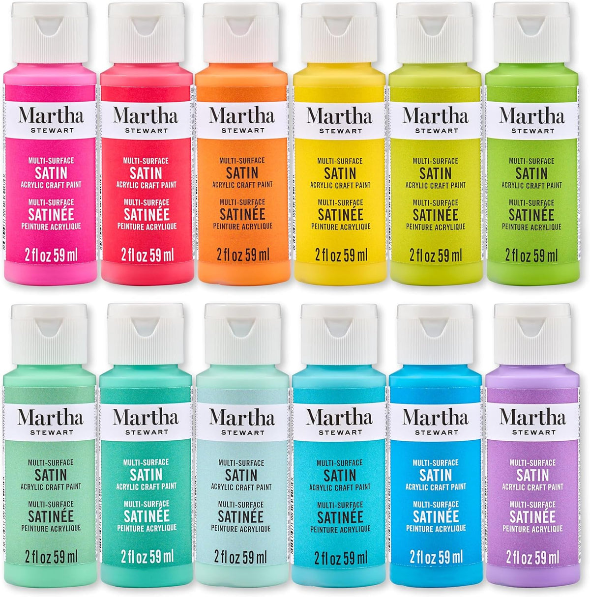 Martha Stewart multi-surface satin paint set front view packaging
