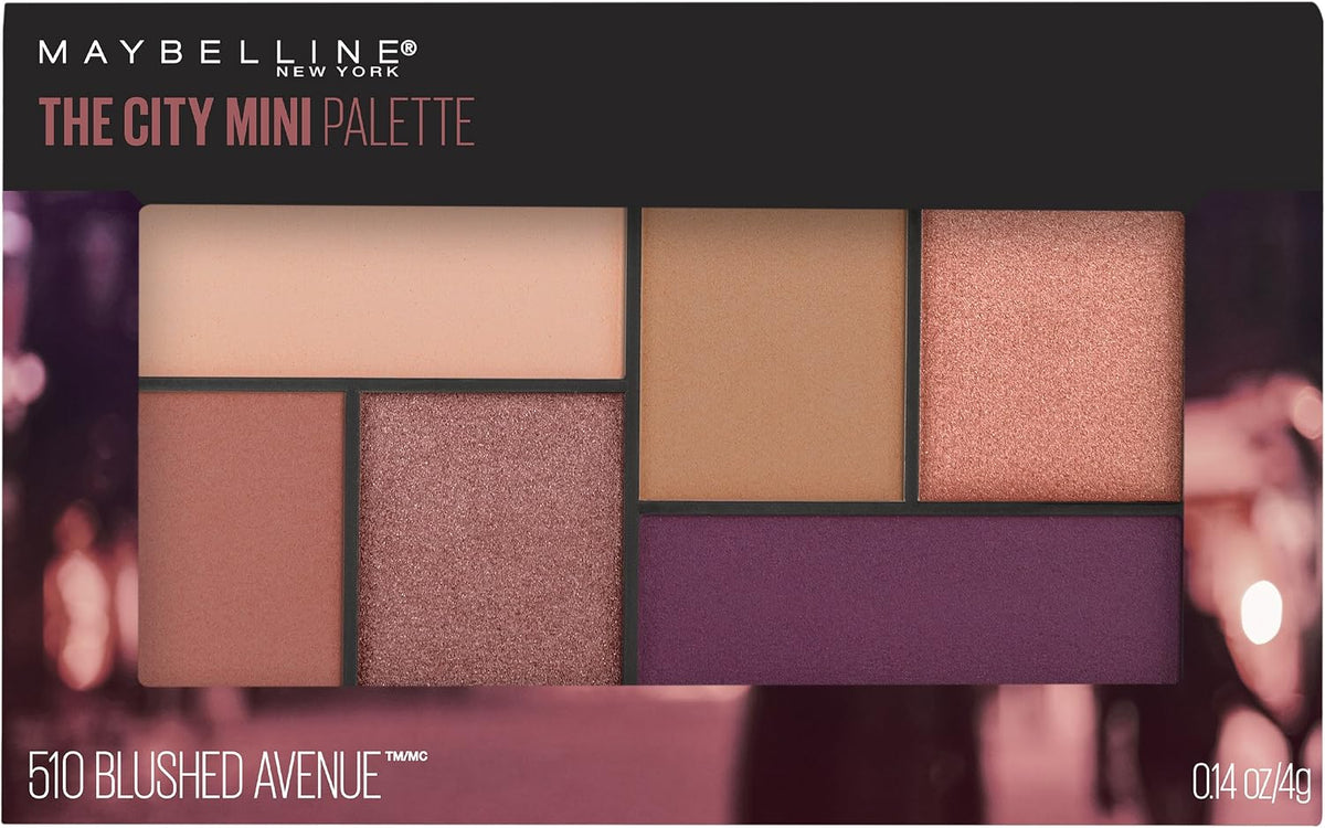 Swatches of Maybelline Blushed Avenue eyeshadow shades on skin