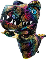 Dinofactory T-Rex dinosaur golf driver headcover front view plush design