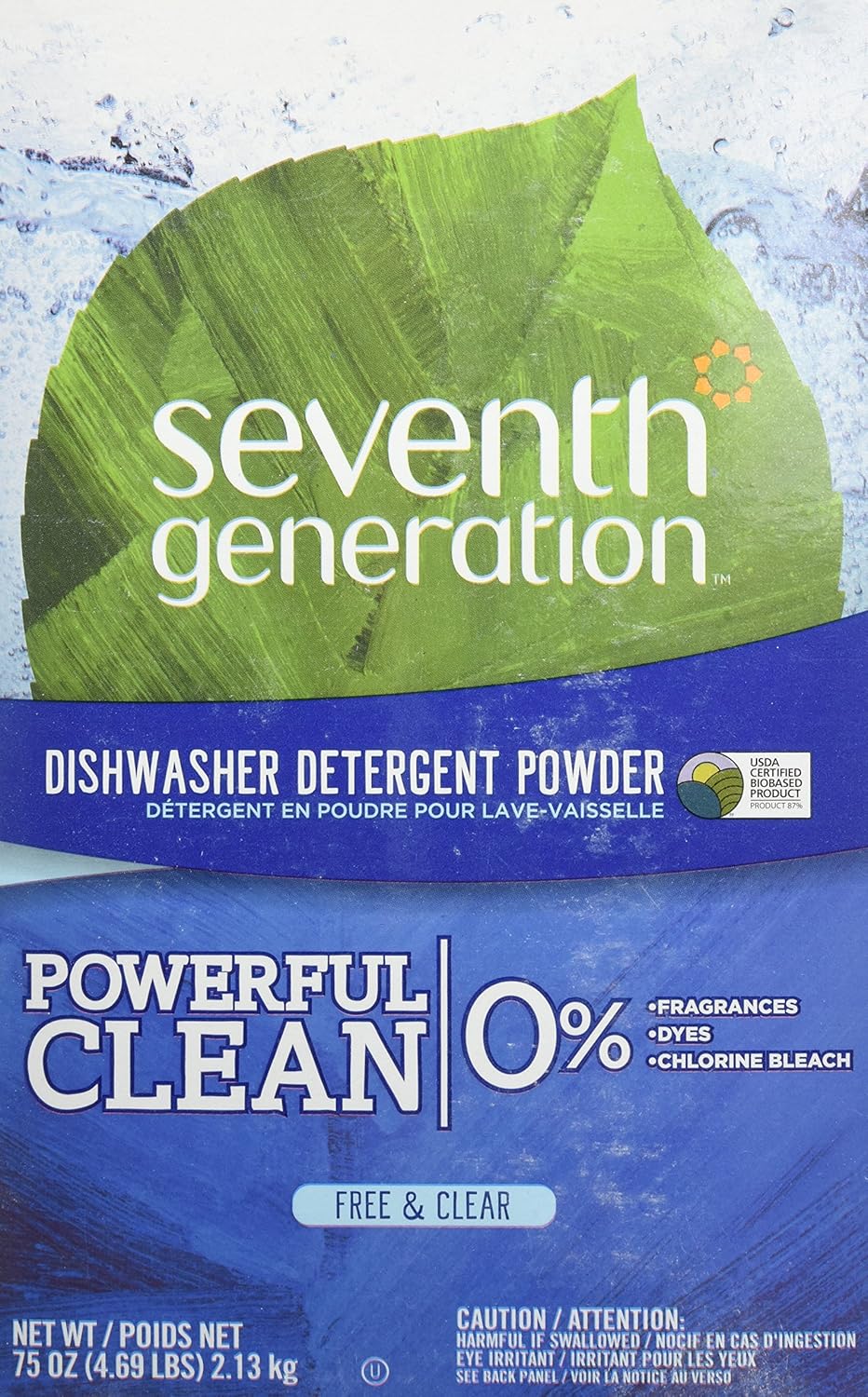 Seventh Generation Auto Dish Powder - Free & Clear - 75 oz - 2 pk - Image 1