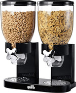 Zevro dual dry food dispenser front view countertop organizer