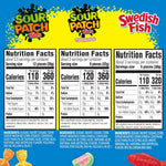 Sour Patch Kids original candy box displaying the classic sour then sweet gummy treats.