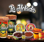 Authentic La Helada 40 count tamarind candy jar packaging label