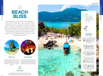 Lonely Planet Thailand travel guide stacked alongside other regional travel books