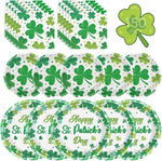 Litmitfu St Patricks Day plates and napkins set front view