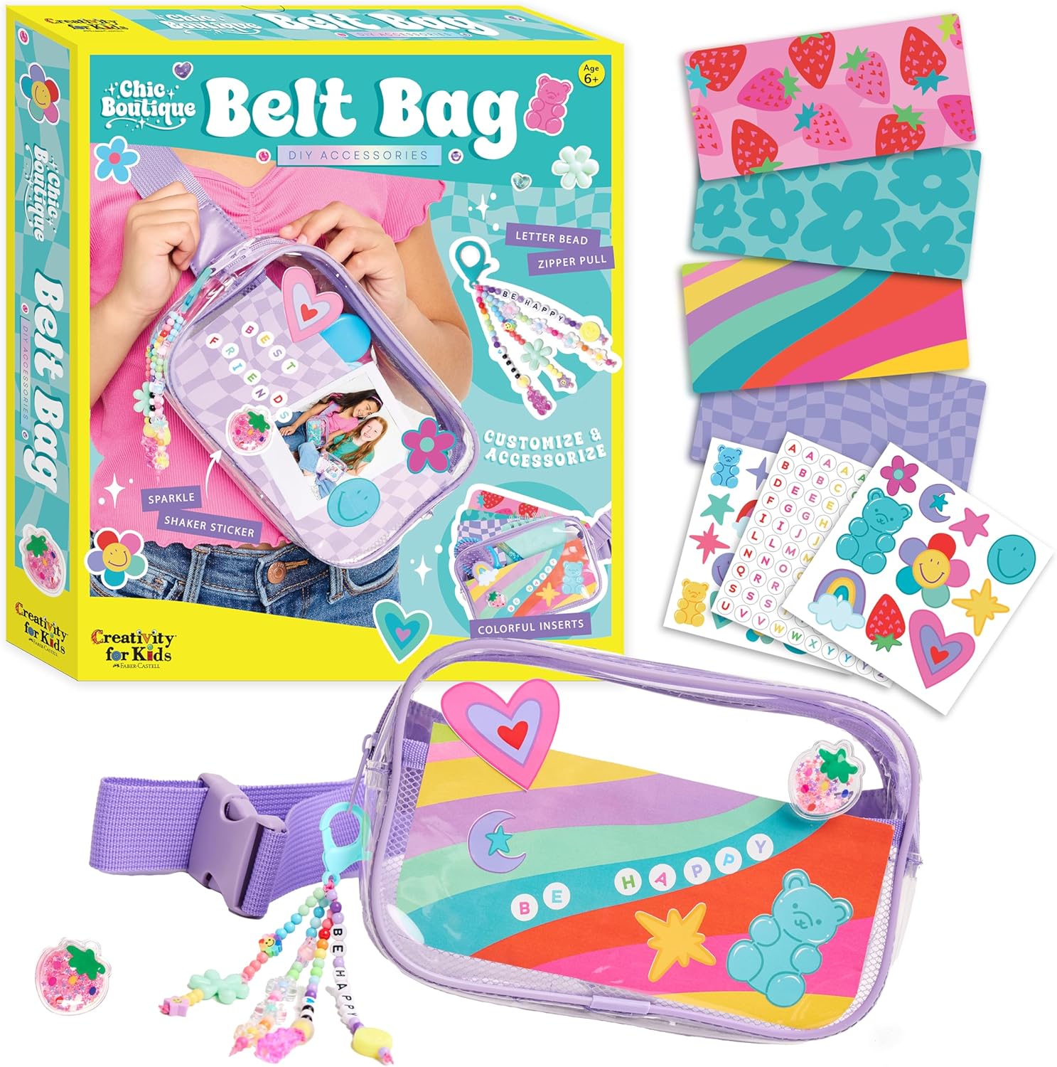 Creativity for Kids Chic Boutique Belt Bag DIY fashion kit packaging front view.