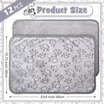Soft double sided flannel puppy blankets stacked neatly to show bulk set quantity