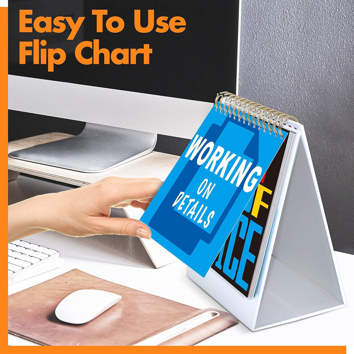 Gethelud desktop flip book with erasable blank cards
