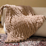 Lifestyle shot of person relaxing with ultra soft warm blanket