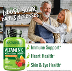 NATURELO immune support vitamin c capsules lifestyle flat lay