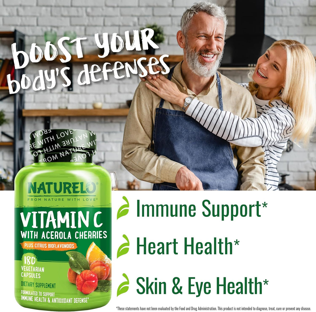 NATURELO immune support vitamin c capsules lifestyle flat lay