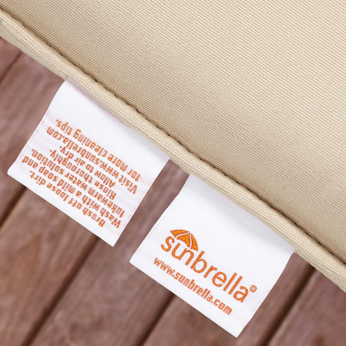 Sorra Home patio pillow styled on outdoor seating