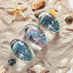 Eustuma hand-blown glass sculpture packaged in protective gift box