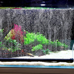 Hygger nano mist fish tank bubbler connected to airline tubing close up view