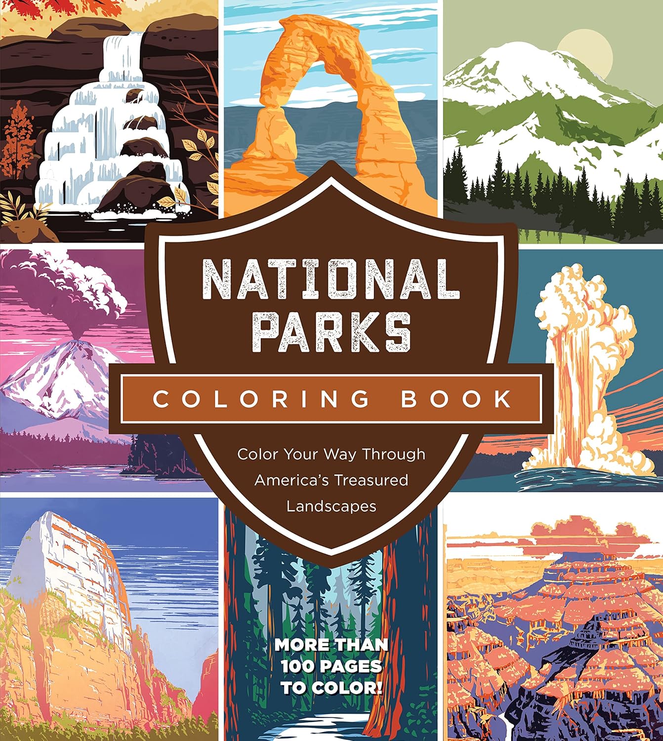 National Parks Coloring Book: Color Your Way Through America's Treasured Landscapes - More than 100 Pages to Color! - Image 1