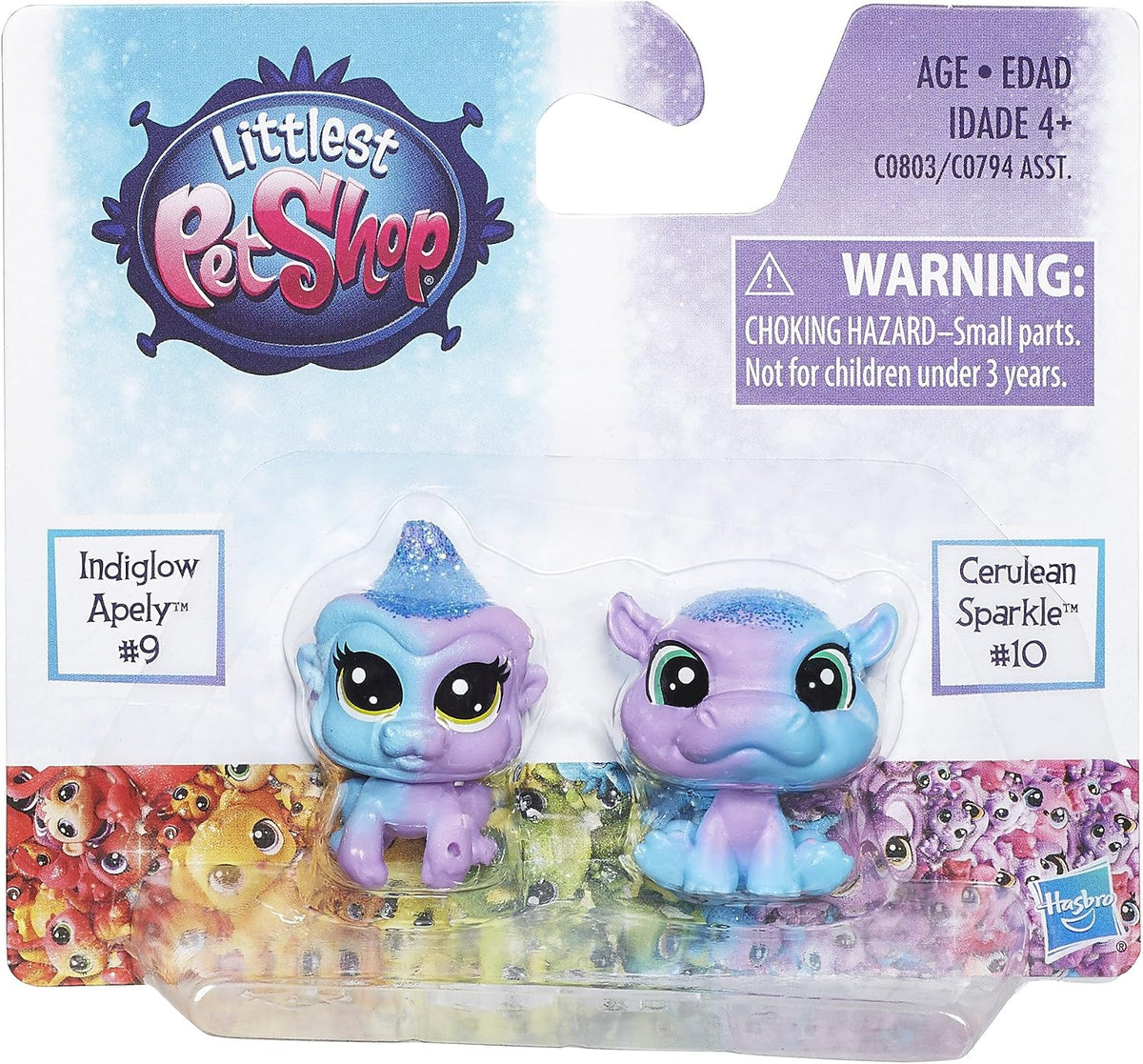 Littlest Pet Shop rainbow collection mini figures packaging and pets