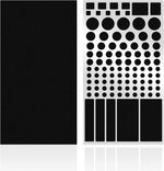 FLANCCI LED light blocking stickers front packaging view showing pre-cut adhesive shapes for electronic dimming.