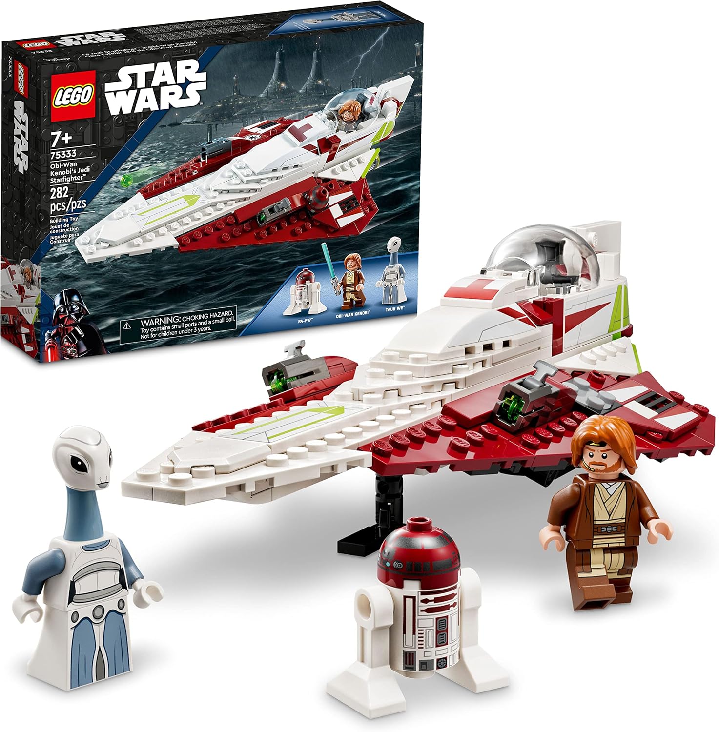 LEGO Star Wars Obi-Wan Kenobi's Jedi Starfighter 75333 front view showing ship design