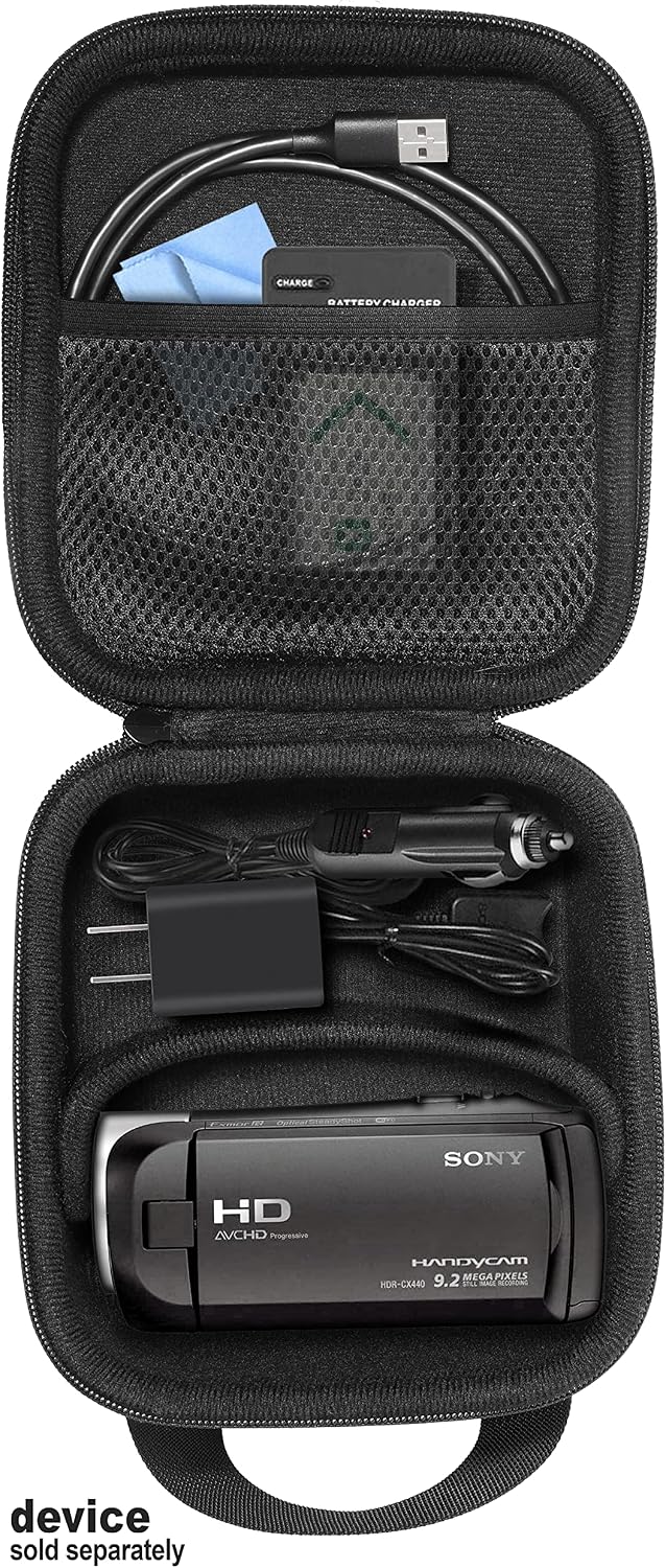 Camcorder Case for Sony HD Video Recording HDRCX440, HDRCX405 Handycam; Canon VIXIA HF R800, Panasonic HC-V180K, Kimire HD Recorder, Sony HDRAZ1VR/W, SiOnyx Aurora Day/Night Action Camera - Image 3
