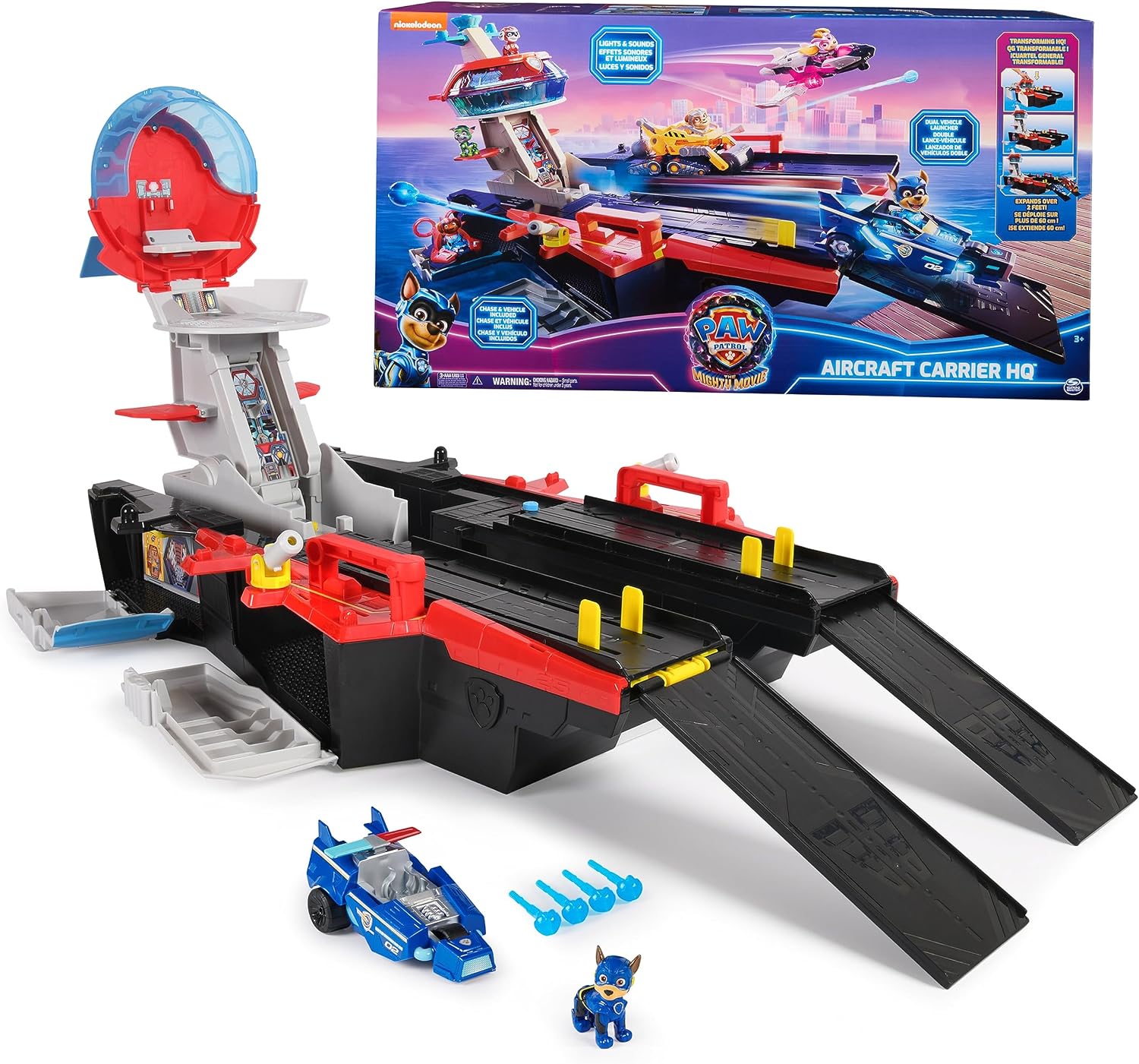 Spin Master Paw Patrol aircraft carrier playset front view