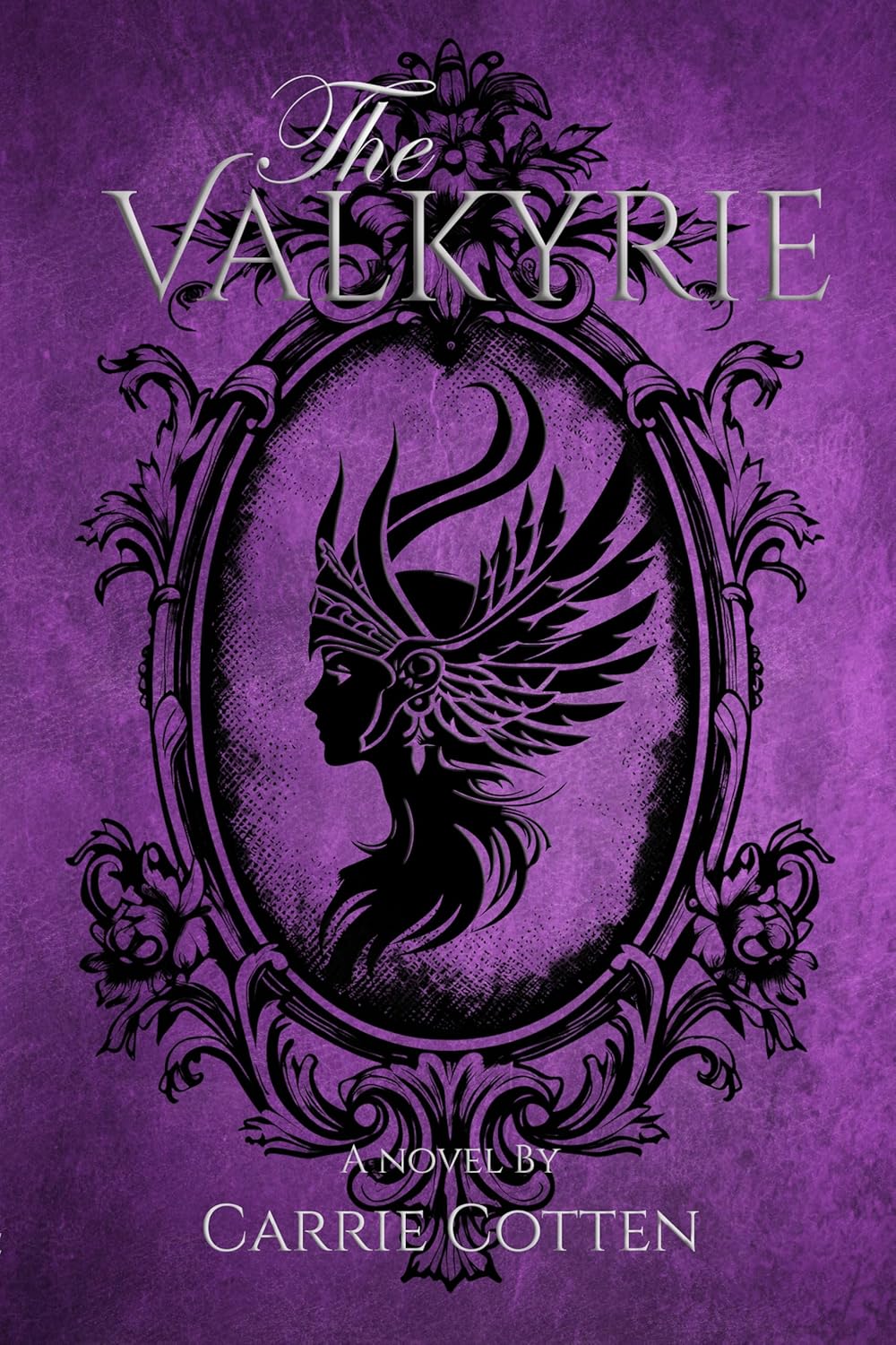Carrie Cotten The Valkyrie Kindle Edition front cover featuring purple silhouette artwork.