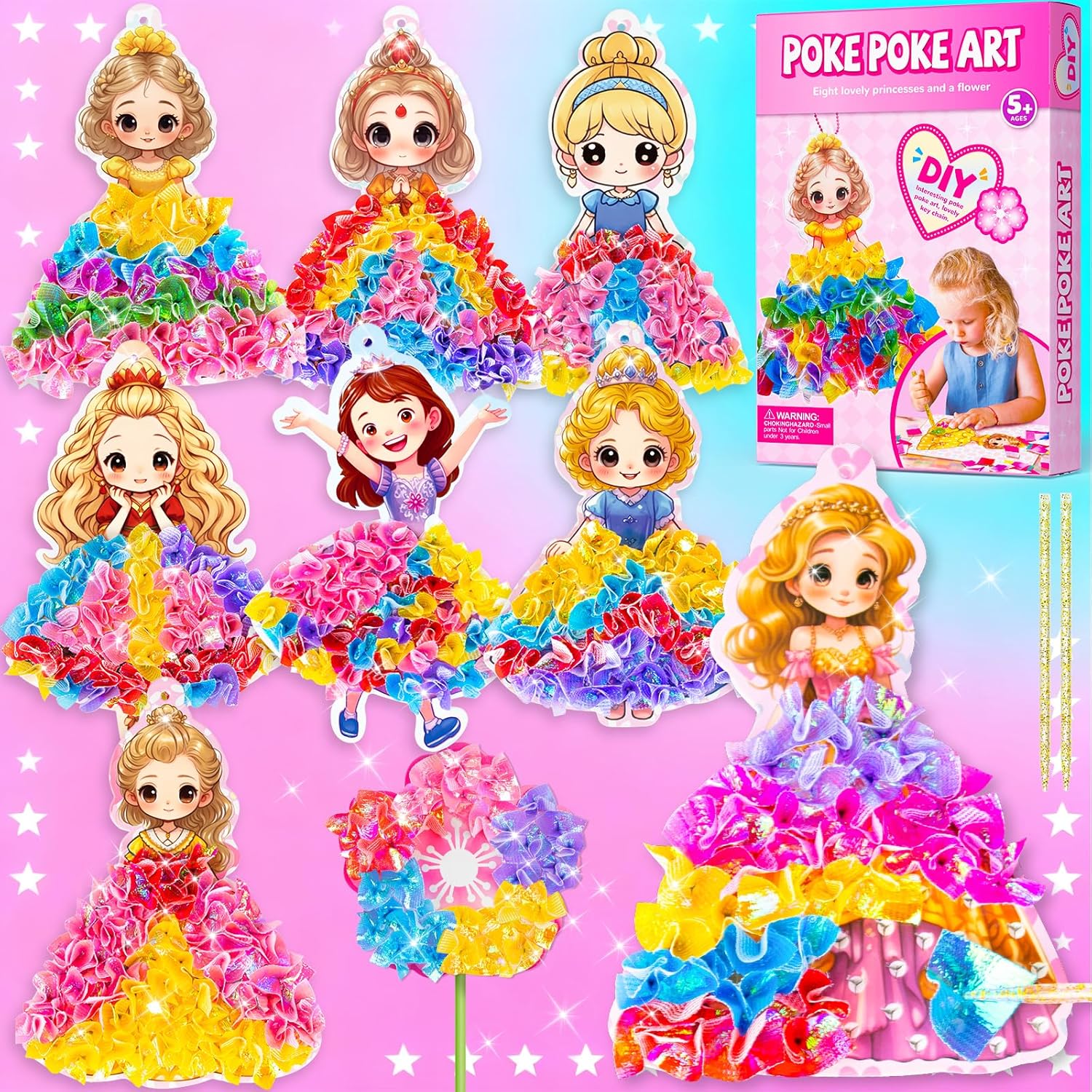 Rieyon Poke Poke Art Magical Princesses front view craft box