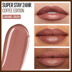 Maybelline Caramel Crush liquid lipstick swatch sample
