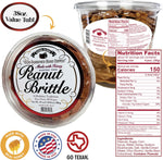 Handmade gluten free peanut brittle with honey imported USA snack