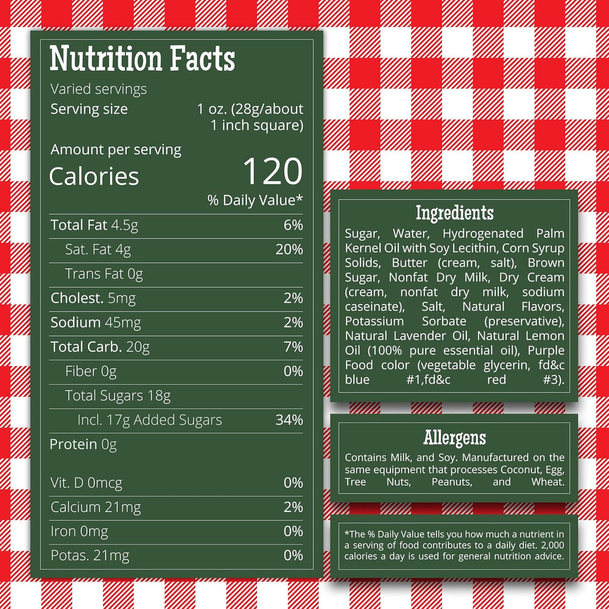 Handmade yellow and purple double layer gourmet candy with lemon wedges