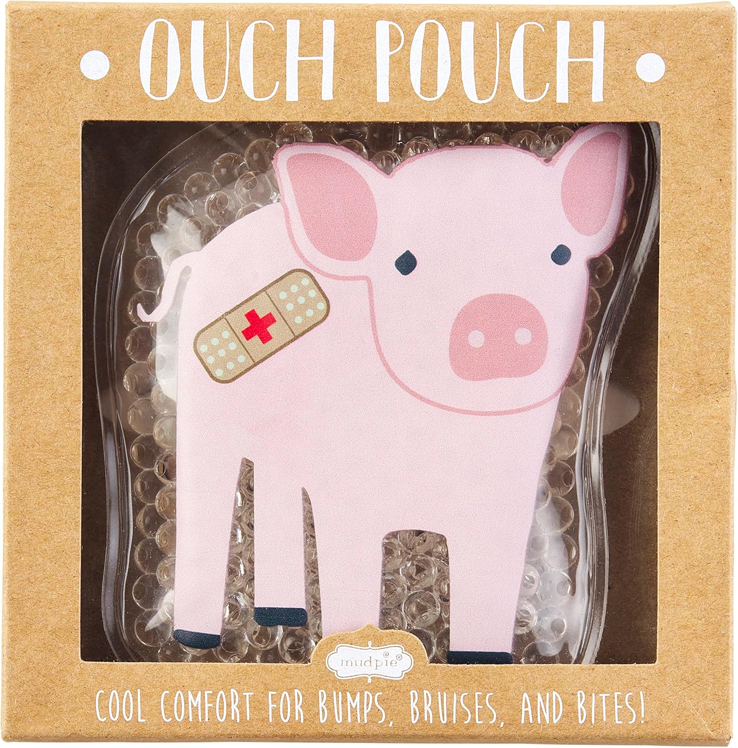 Mud Pie Children's Ouch Pouch Pig cold therapy pack front view