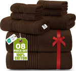 Utopia Towels 8 Piece Premium Towel Set, 2 Bath 2 Hand 4 Wash, Black | Premium Lightweight Ring Spun Cotton Hand Towels - Highly Absorbent, Quick-Drying, Ideal for Travel, Camp, Hotel & Spa - Image 13