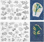 50 Pcs Water Soluble Wash Away Hand Sewing Stabilizers for Embroidery Fabric Embroidery Stabilizers with Boho Pattern for Hand Sewing Lover (Blossom) - Image 11