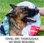 Instructions showing how to add water to Scrubby Pet wipes