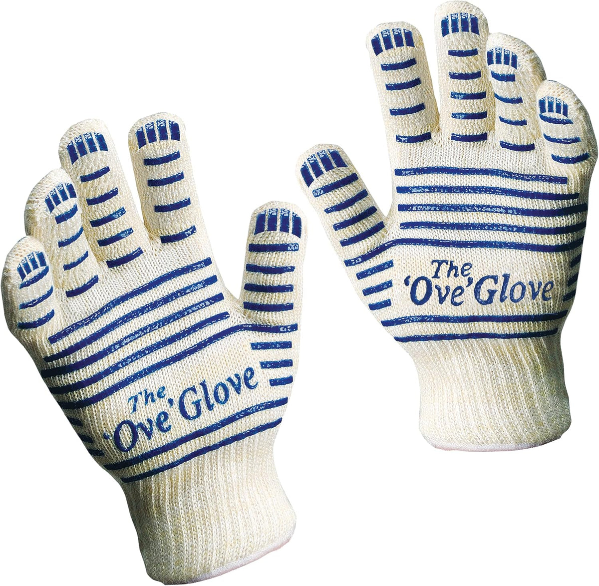 Ove Glove in use handling hot kitchen cookware