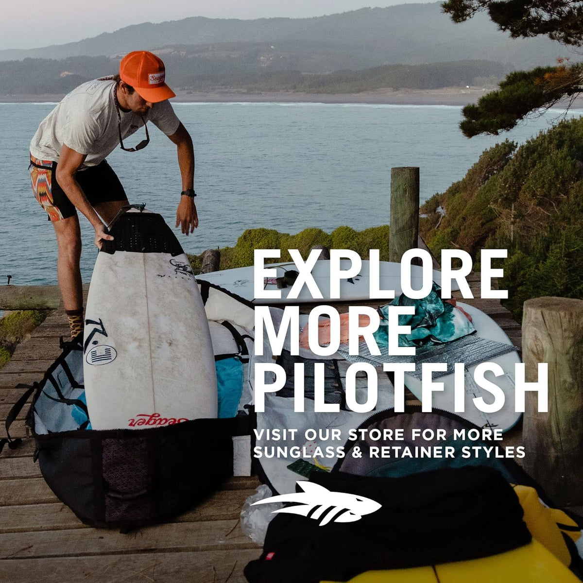 Pilotfish 14 inch freedom eyewear strap lifestyle view
