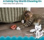 Petstages dental cat toy showing netted texture closeup
