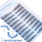 Natural Lash Clusters Wispy Cluster Eyelash Extensions Left&Right Cluster Lashes C Curl Individual Lashes Extension DIY Natural Eye Lash Clusters by TNFVLONEINS - Image 3