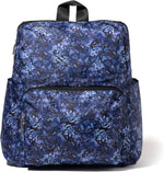 Baggallini Carryall Packable Backpack front view in Indigo Petal