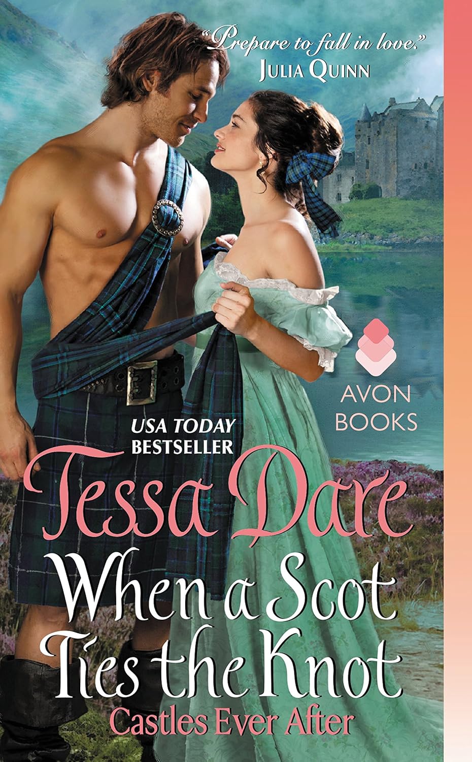 Tessa Dare When a Scot Ties the Knot book front view authentic romantic paperback novel.