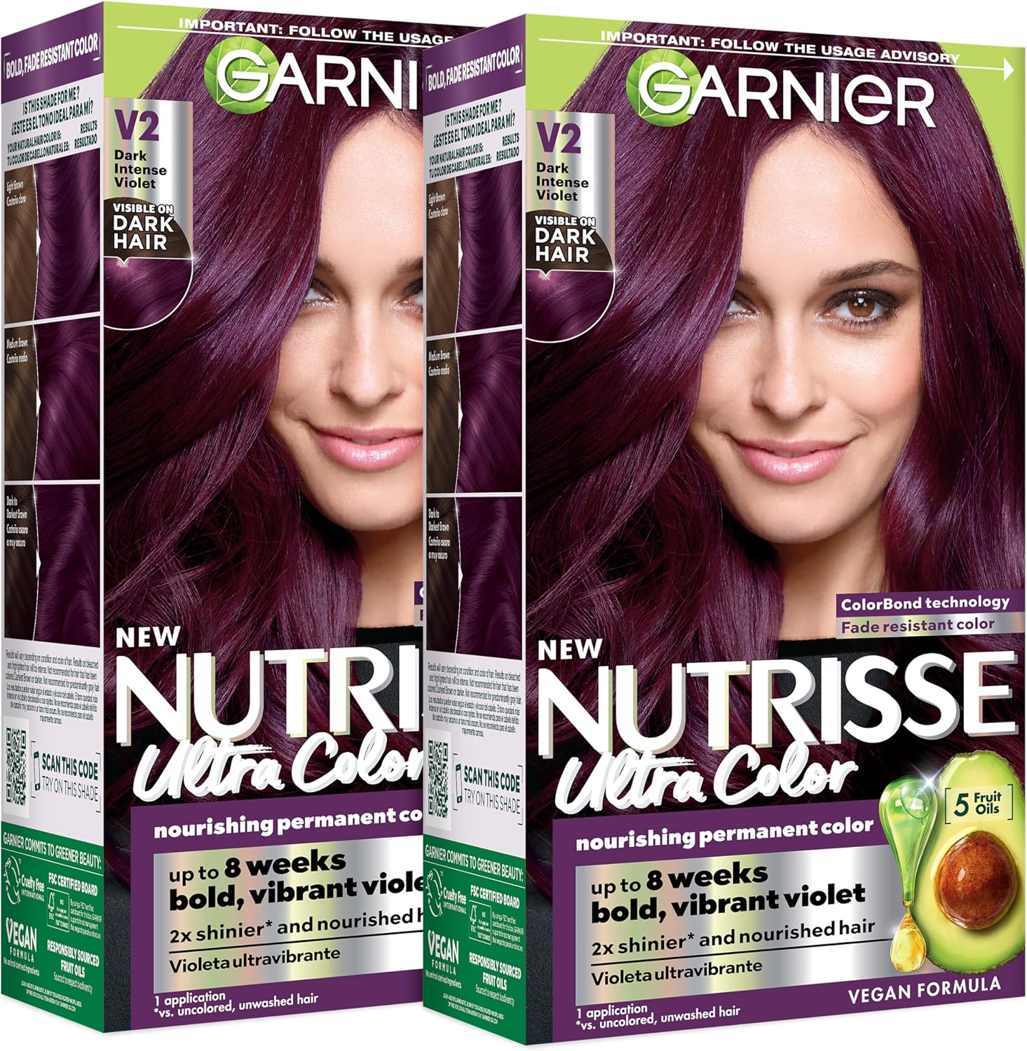 Garnier Nutrisse Ultra Color V2 Dark Intense Violet box front view buy online India