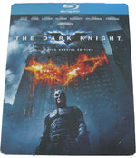 Warner Bros Batman The Dark Knight Steelbook front view collectible blu ray movie.