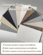 Close up of light filtering UV block mesh fabric texture on sample card