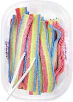 Two tubs of Soho Sweet Non-GMO Halal rainbow candy belts