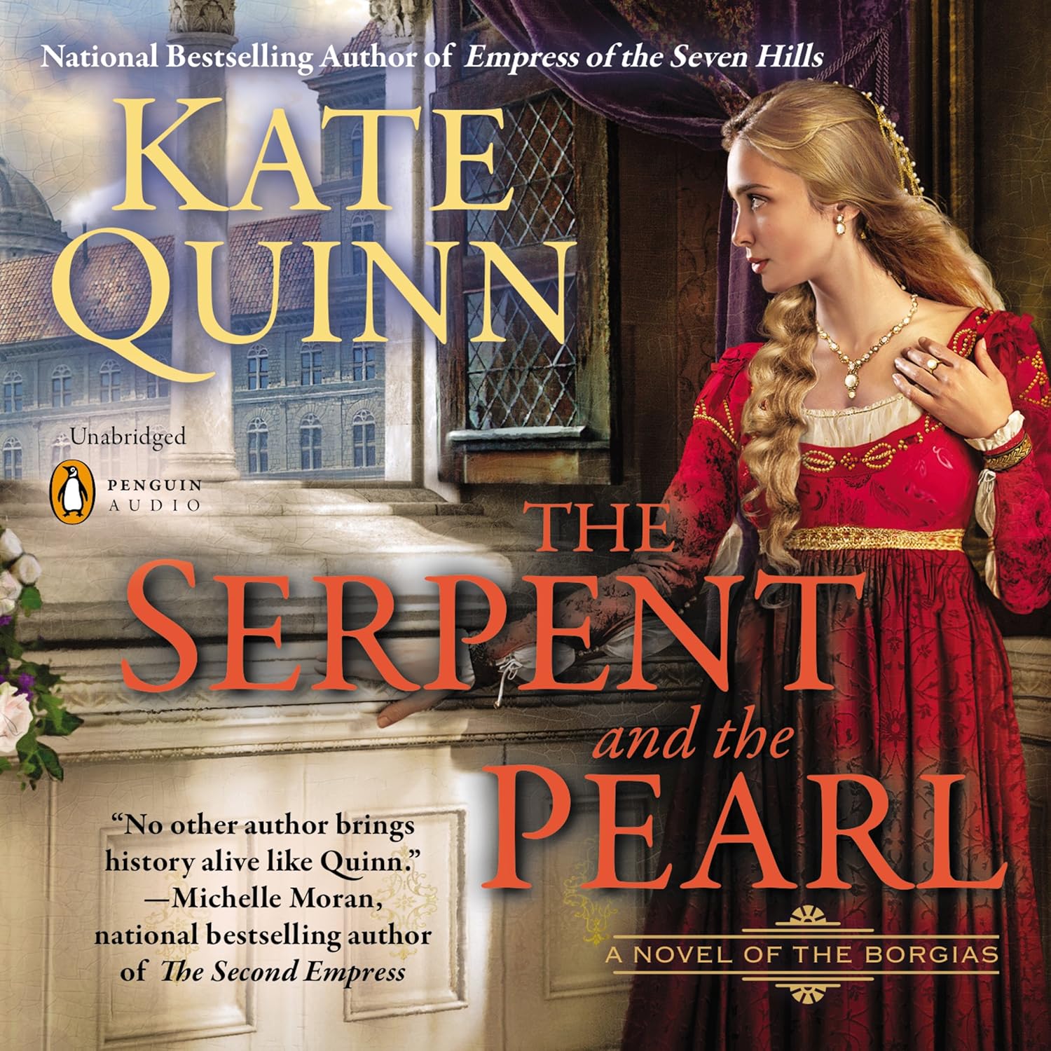Kate Quinn The Serpent and the Pearl paperback front cover displaying historical fiction book design.