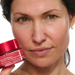 Clarins mature skin moisturizer label and ingredients view